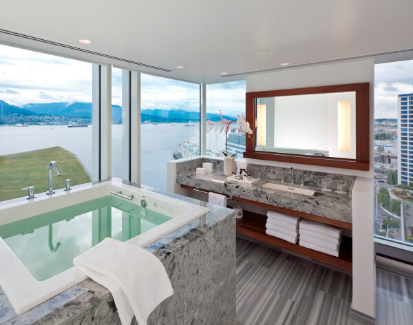 Ofuro bathroom, Fairmont Pacific Rim Hotel, Vancouver BC Canada