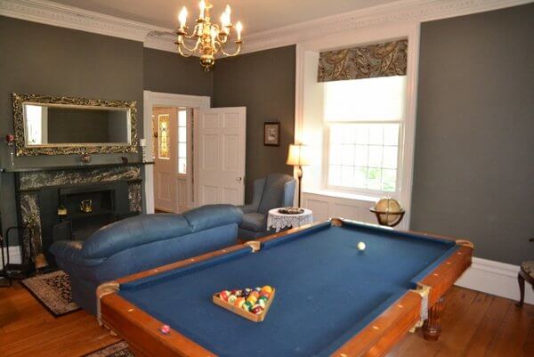 Games room, Brockamour Manor, Niagara-on-the-Lake, Ontario, Canada