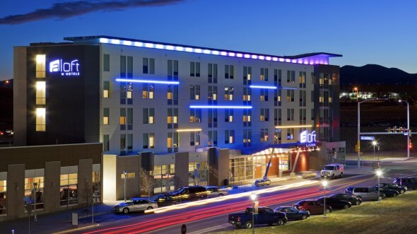 The Aloft Broomfield Denver is located between Boulder and Denver.