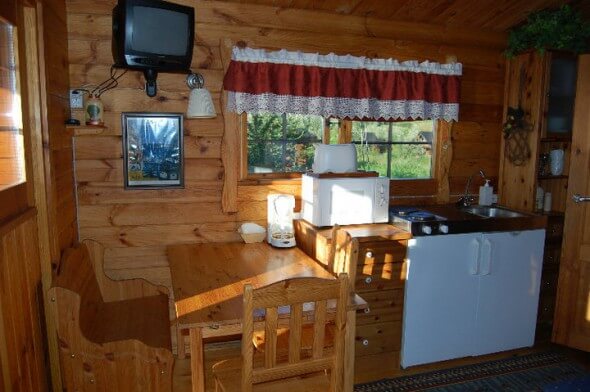 The kitchen at Kaldbaks-Kot