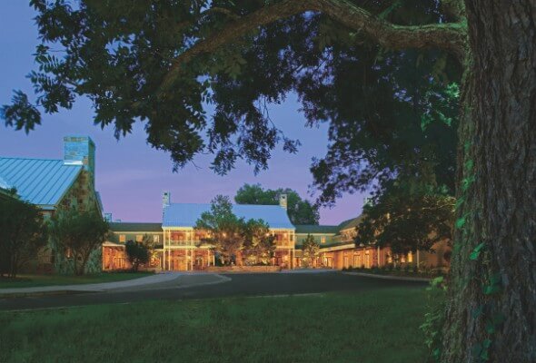 Entrance to the Hyatt Regency Lost Pines Resort