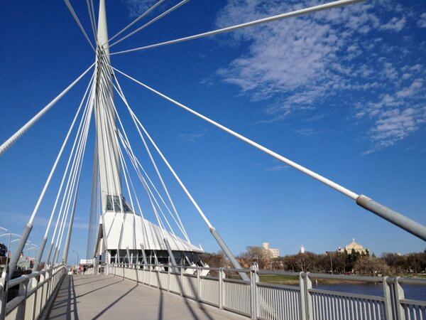 Provencher Bridge to Saint Boniface, Winnipeg, Manitoba, Canada