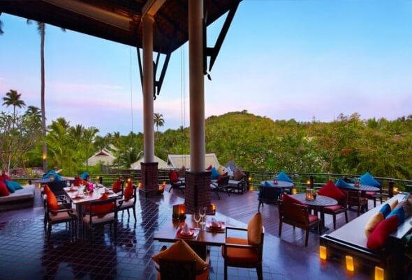 Thai French fusion cuisine at the Kan Sak Thong Restaurant, Melati Beach resort & Spa