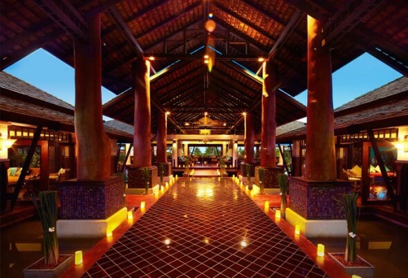 The impressive lobby of the Melati Beach Resort & Spa