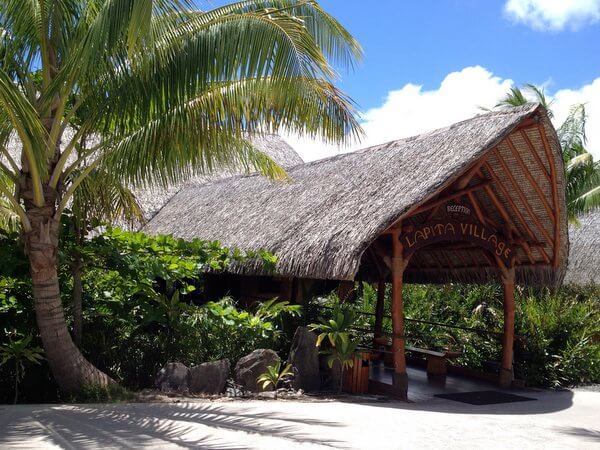 Reception, Maitai Lapita Village, Huahine, French Polynesia