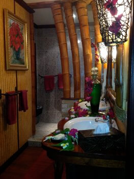 Bathroom, Fenua Mata'i'oa, Moorea, French Polynesia