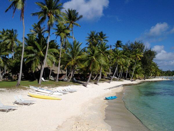 Beach, Kia Ora Resort, Rangiroa, French Polynesia