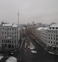 View of Rosenthaler Platz from Ibis Styles Hotel