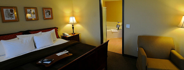 A look at the Golden Hotel's Deluxe room and bath