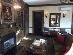 English Tudor room at Chanler Hotel in Newport, RI