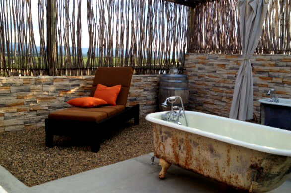 The outdoor tubs