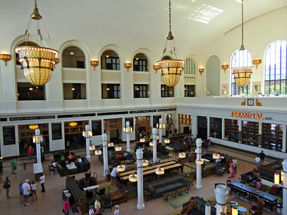 The expansive Crawford Hotel Great Lobby, Denver Union Station