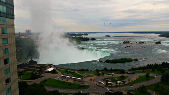 View of Niagara Falls from Radisson Hotel & Suites Fallsview