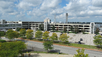 Overlooking the airport from the 6th floor