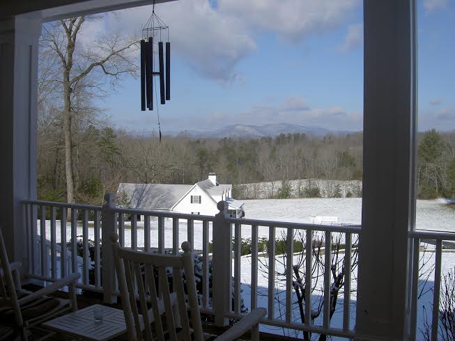 Main house from porch