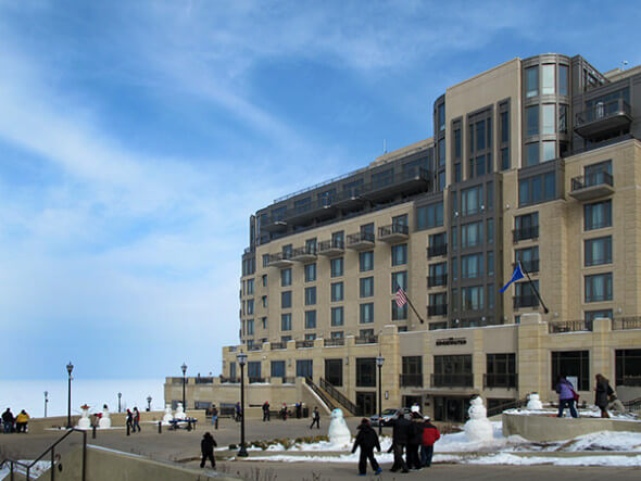 The Wisconsin Building is the newly constructed tower on The Edgewater property.