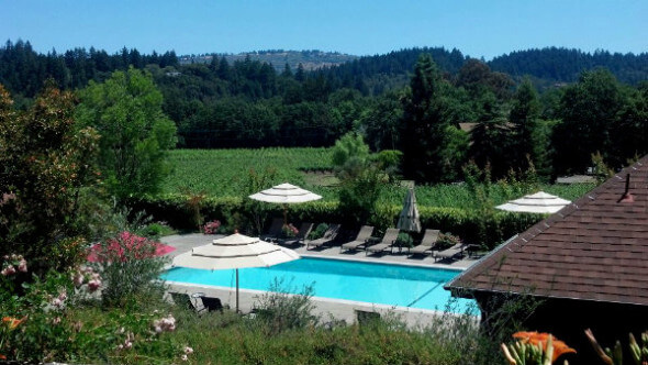 The pool at the Wine Country Inn