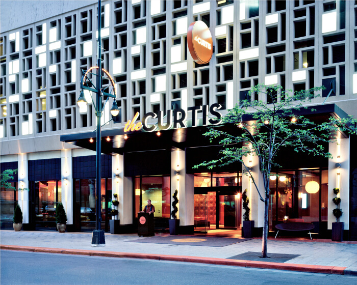 Exterior of The Curtis Hotel in the Theater District of Downtown Denver 