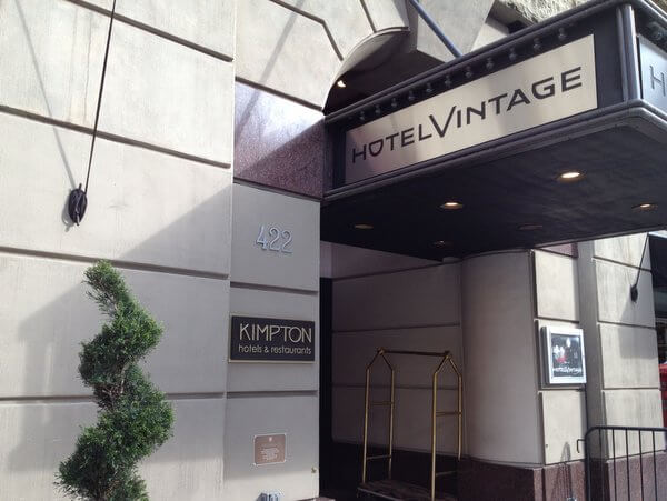 Front entrance, Hotel Vintage Portland, Oregon