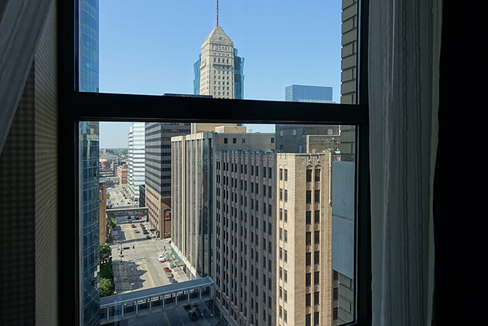 downtown Minneapolis hotel view