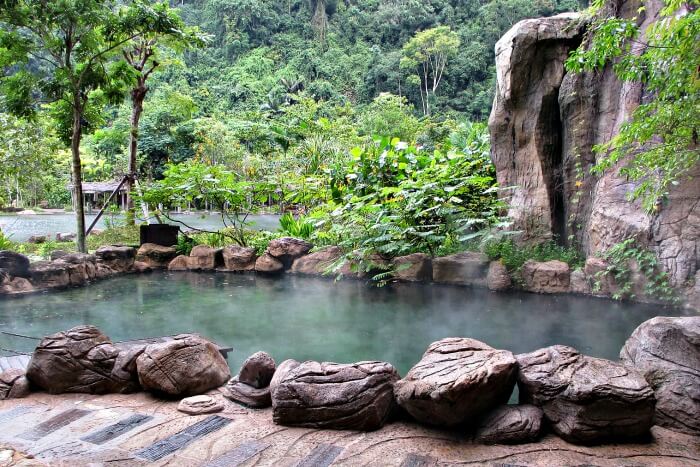 geothermal pool at The Banjaran