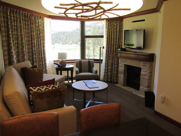 fireplace suite, resort at squaw creek, remodel