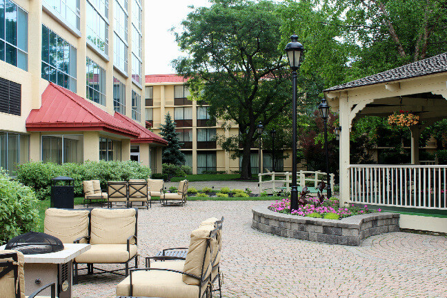 courtyard with gazebo