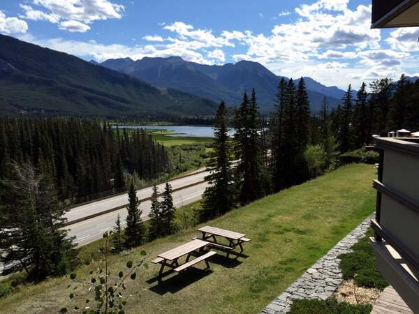 Guest room views, Juniper Hotel, Banff