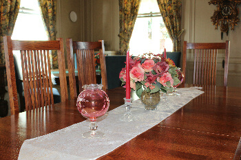 The dining room perfect for a sit-down meal. 