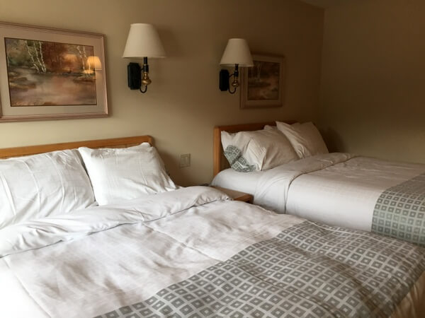 Guest room, Mountaineer Lodge, Lake Louise, Alberta, Canada