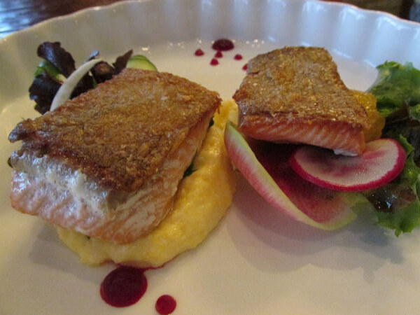 salmon, valley river inn, eugene