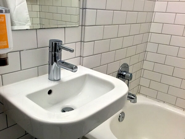 Bathroom, The Burrard Hotel, Vancouver, BC Canada