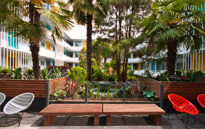 Courtyard, The Burrard Hotel, Vancouver, BC Canada