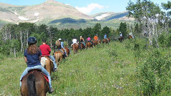 Horseback riding in Glacier National Park