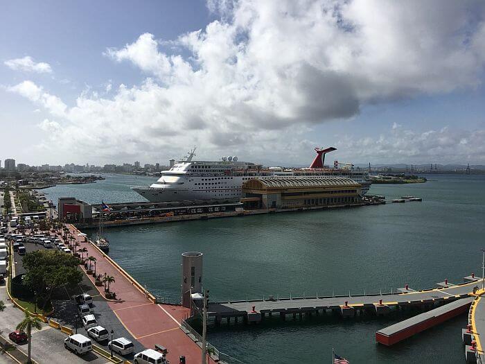 Sheraton Old San Juan Hotel view of nearby cruise port