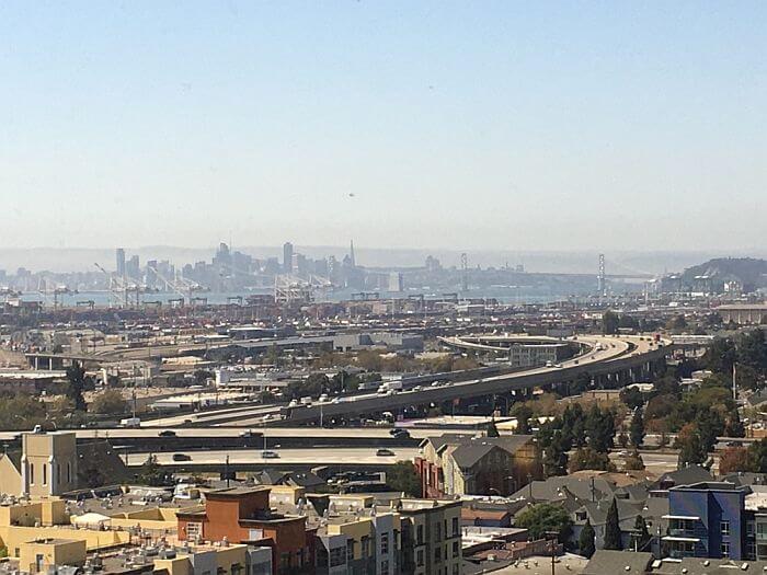 View from Bay View room, Oakland Marriott