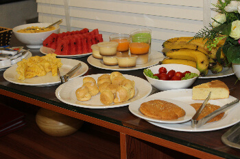 An assortment of items offer a tasty breakfast