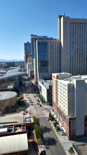 View from the top of Hyatt Place Downtown Denver. Photo Credit: Diana Rowe