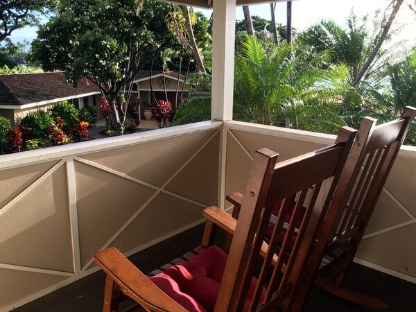 Cottage porch, Royal Lahaina Resort, Ka'anapali, Maui, Hawaii