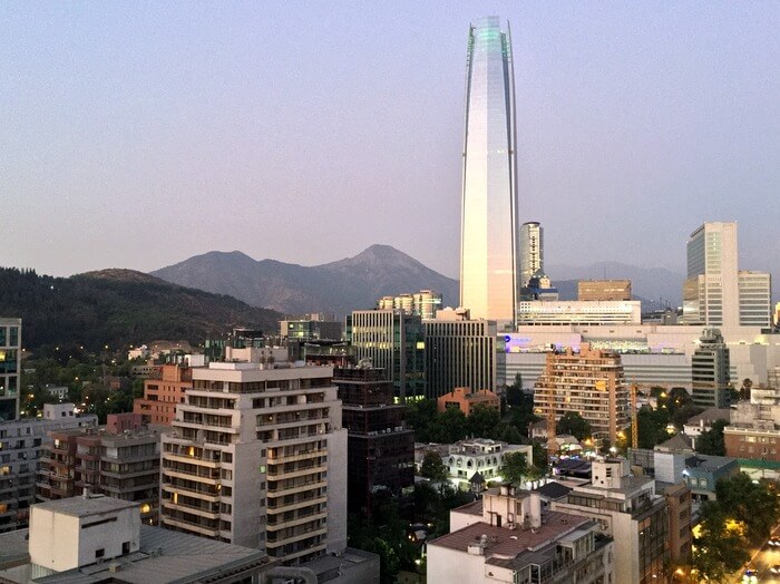 Rooftop view, Hotel Torremayor Providencia, Santiago, Chile