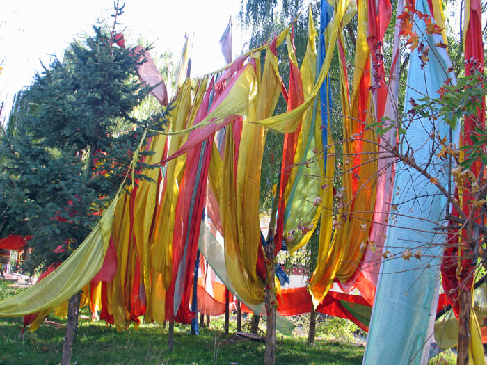 Bhuddhist prayer flags in Szechuan, China