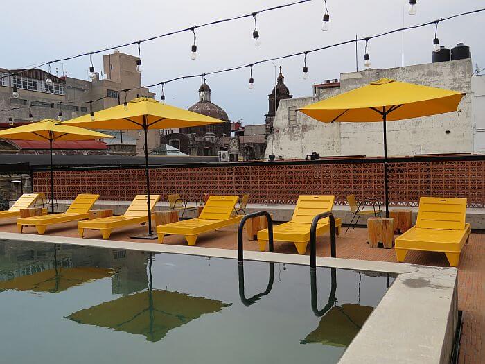 rooftop pool at Downtown Mexico Hotel