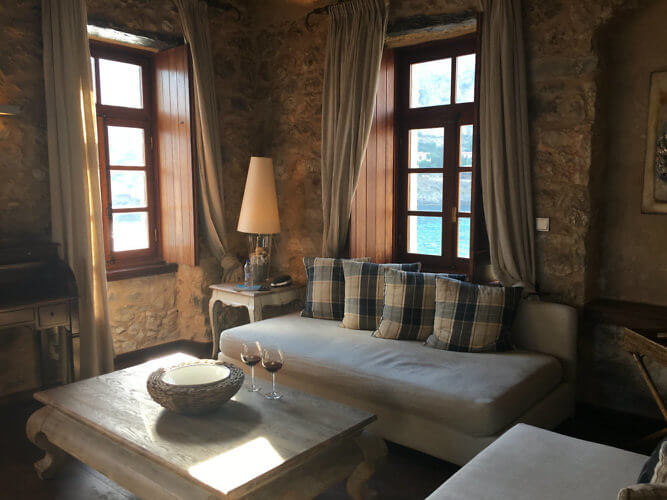 stone house hotel suite in Mani Greece