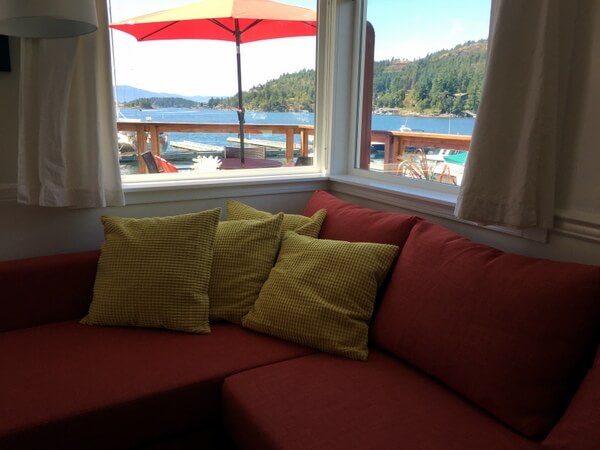 Cottage living room, John Henry's resort, Sunshine Coast, BC