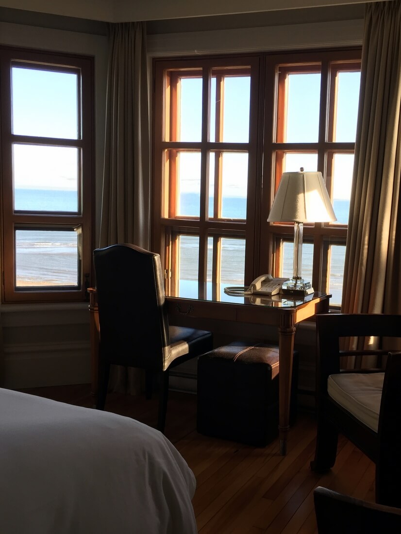 Guest room view, Domaine du Vieux Couvent, Magdalen Islands, Quebec, Canada 