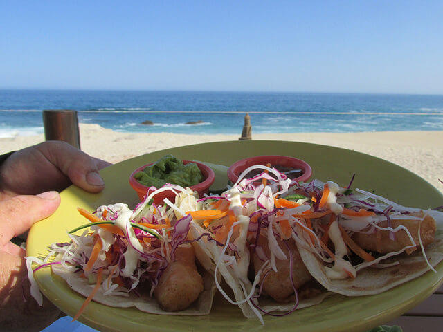 fish tacos, coralline, beachfront dining, westin los cabos, Mexican street food