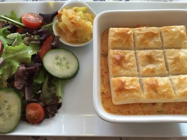 Seafood pie, Auberge Chez Denis a Francois, Magdalen Islands, Quebec, Canada