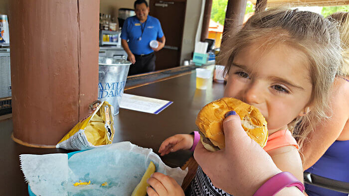 affordable dining at the poolside Aloha Tikie Grille at Mystic Dunes Resort, Orlando, Florida