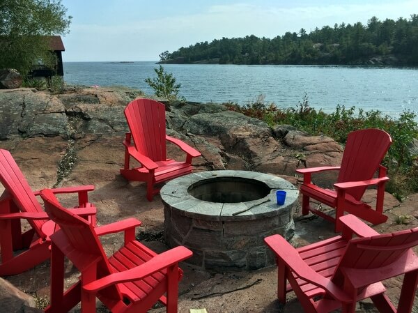 Firepit, Killarney Mountain Lodge, Killarney, Ontario, Canada