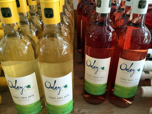 Wines from Oxley Estate Winery, Harrow, Ontario, Canada